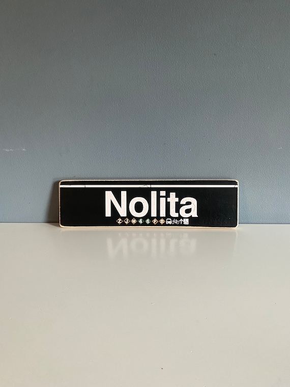 Nolita Hand Crafted Horizontal Wood Sign  nyc neighborhood - Subway sign, NY Decor, NYC Art, Subway Art, NYC Sign