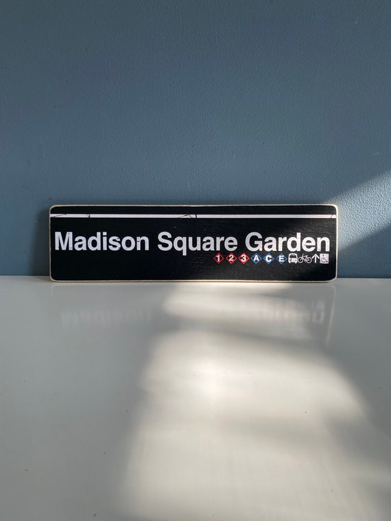Madison Square Garden Sign/ New York City Hand Crafted Wood Sign - Subway sign, Nyc Decor, NYC Art, Subway Art, NYC Sign, Nyc Gift