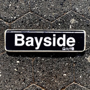 Bayside, Brooklyn New York City Neighborhood Hand Crafted Horizontal Wood Sign - Subway sign,  Decor, NYC Art, Subway Art, NYC Sign. ny gift