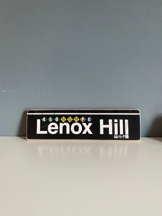 Lenox hill  New York City Neighborhood Hand Crafted Horizontal Original Wood Sign - Subway sign, NY Decor, NYC Art, Ny Gift, NYC Sign