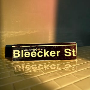 Handcrafted Bleecker Street Wood Sign: NYC Subway Art