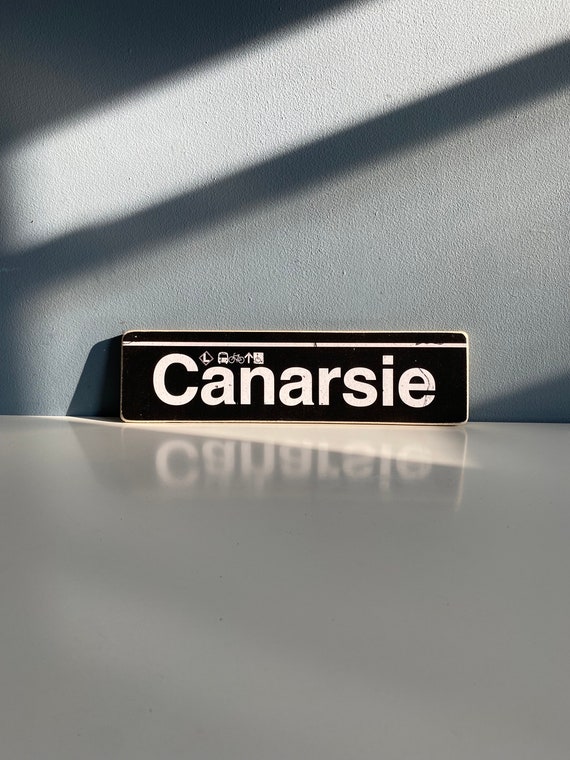 Canarsie Brooklyn New York City Neighborhood Hand Crafted Horizontal Original Wood Sign - Subway sign, NY Decor, NYC Art, Ny Gift, NYC Sign