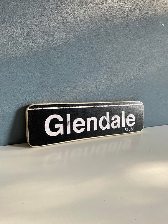 Glendale Queens New York City Neighborhood Hand Crafted Horizontal Original Wood Sign - Subway sign, NY Decor, NYC Art, Ny Gift, NYC Sign