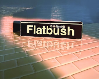 Handcrafted Flatbush Wood Sign: Brooklyn NYC Art