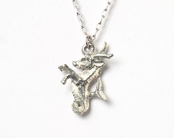 Capricorn Horoscope Vintage Horoscope Necklace The Sea Goat Horoscope 1970's Horoscope Pendant