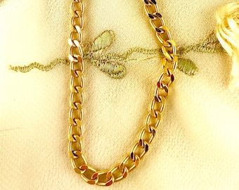 Vintage Heavy Gold Plated 16" Chain 1970's