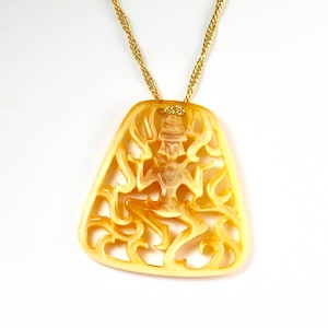 Vintage Resin Dancing Shiva Pendant 1960s