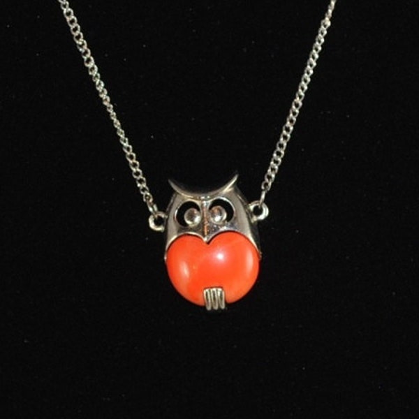 Owl Vintage Owl Pendant Vintage Owl Necklace