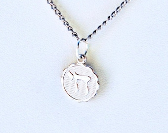 Chai Charm Necklace Vintage Silver Toned Judaic Jewelry Chanukah Gift Hanukkah Gift