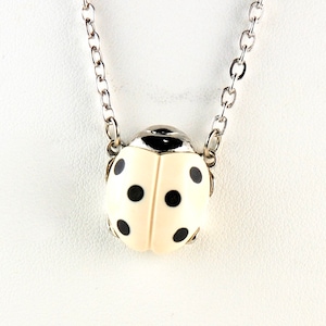Vintage RARE Ladybug Necklace Lucky Ladybug 1970s Good Luck Bug Jewelry