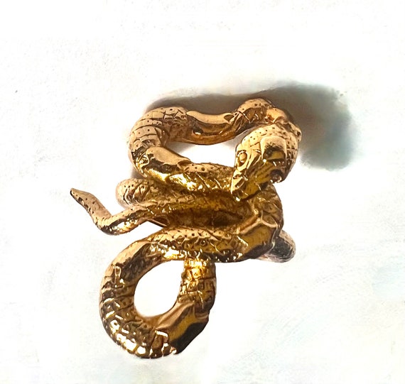 Fabulous Vintage Snake Ring Adjustable Rings 1970… - image 5