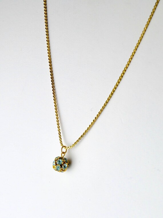Vintage Austrian Crystal Bead Necklace Pendant 19… - image 4