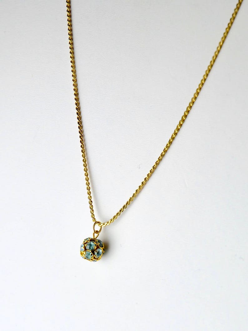 Vintage Austrian Crystal Bead Necklace Pendant 1970s image 4