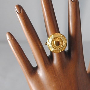 Vintage Cocktail Ring Gold Plated Ring 1960s