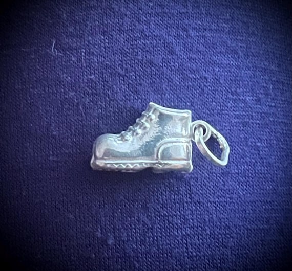 Sterling Silver Vintage Baby Shoe Charm Baby Shoe Baby charm 925 SS