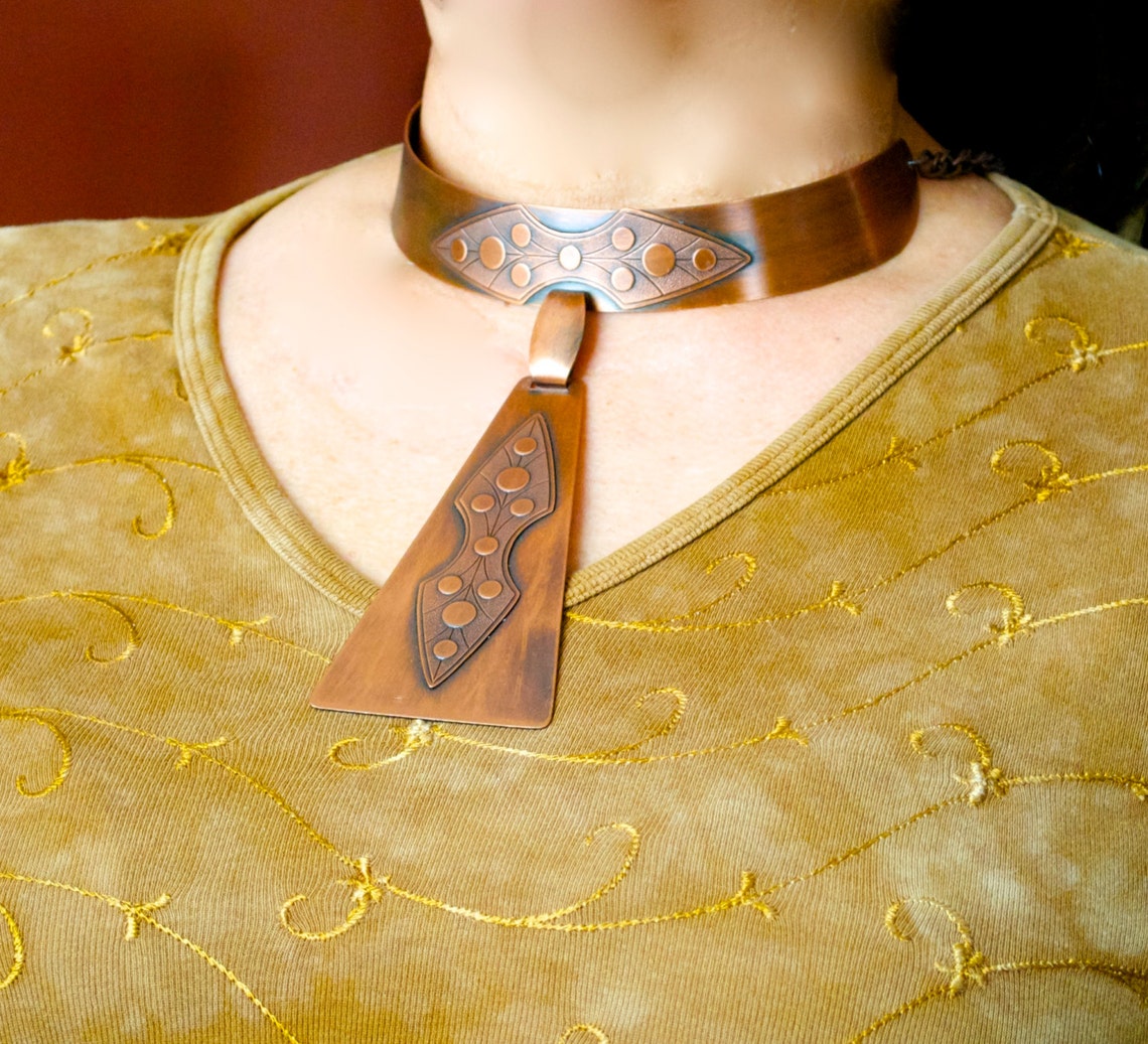 Fabulous Vintage Copper Collar Choker Necklace 1960s Etsy