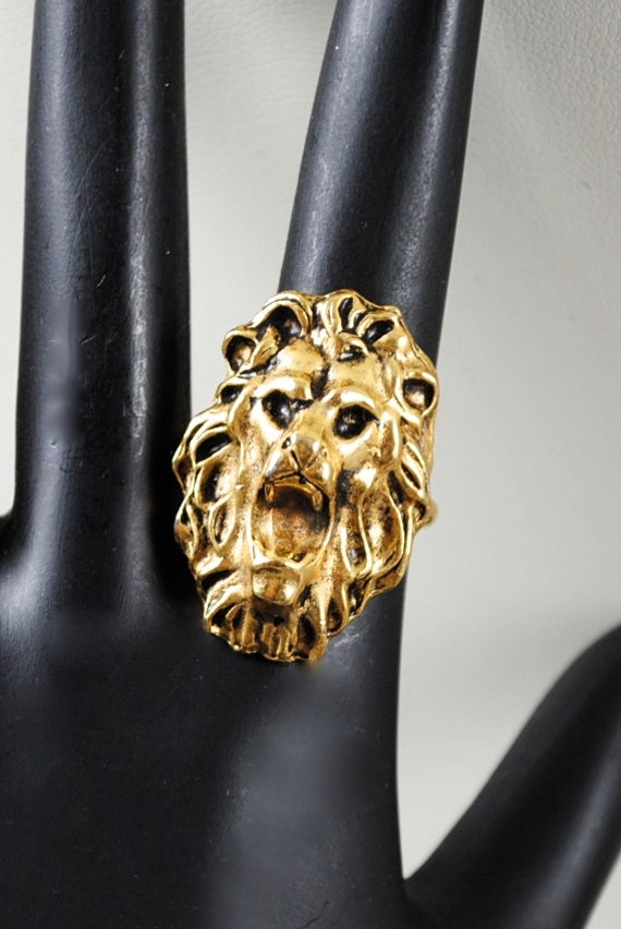 Vintage Horoscope Ring Adjustable Leo The Lion 197
