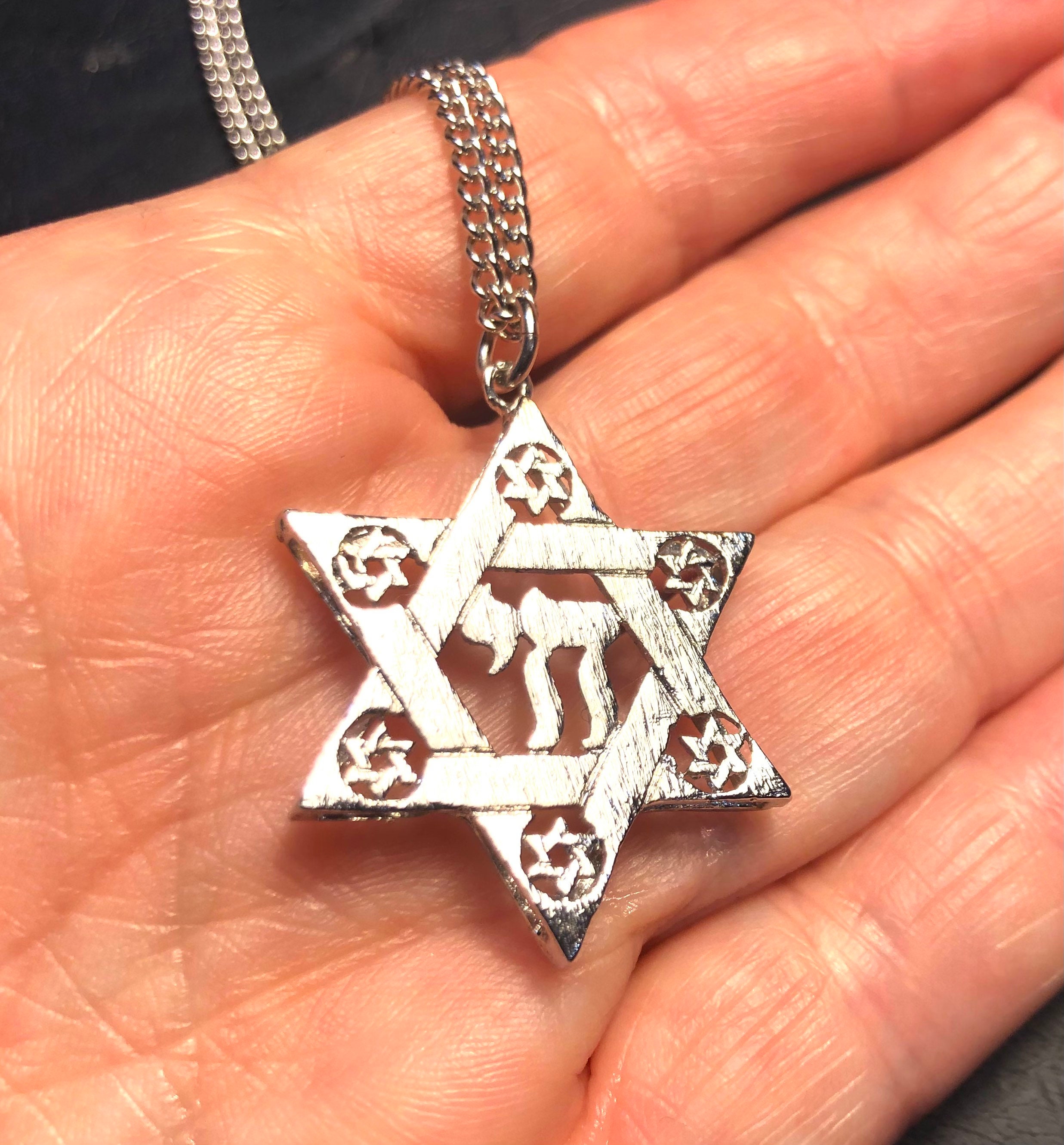 David Necklace Vintage Judaic Jewelry 