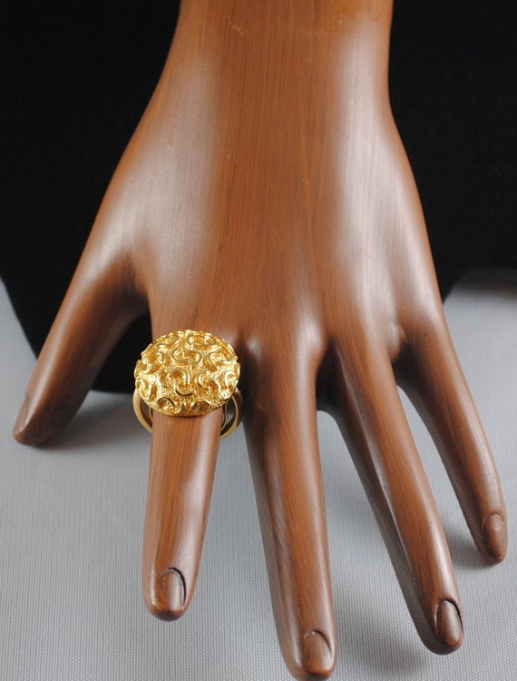 Vintage Ring Cocktail Ring Statement Ring - image 4