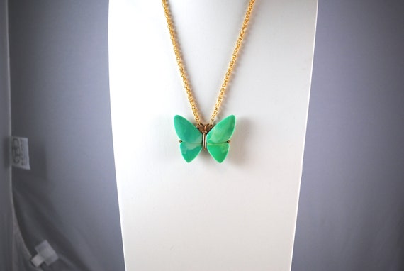 Vintage Large Butterfly Pendant 1960s Vintage Jew… - image 2