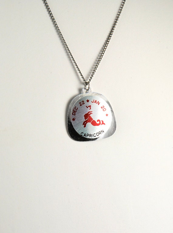 Capricorn Horoscope Vintage Horoscope Necklace Ho… - image 3