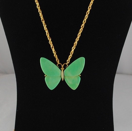 Vintage Large Butterfly Pendant 1960s Vintage Jewelry Ivory | Etsy
