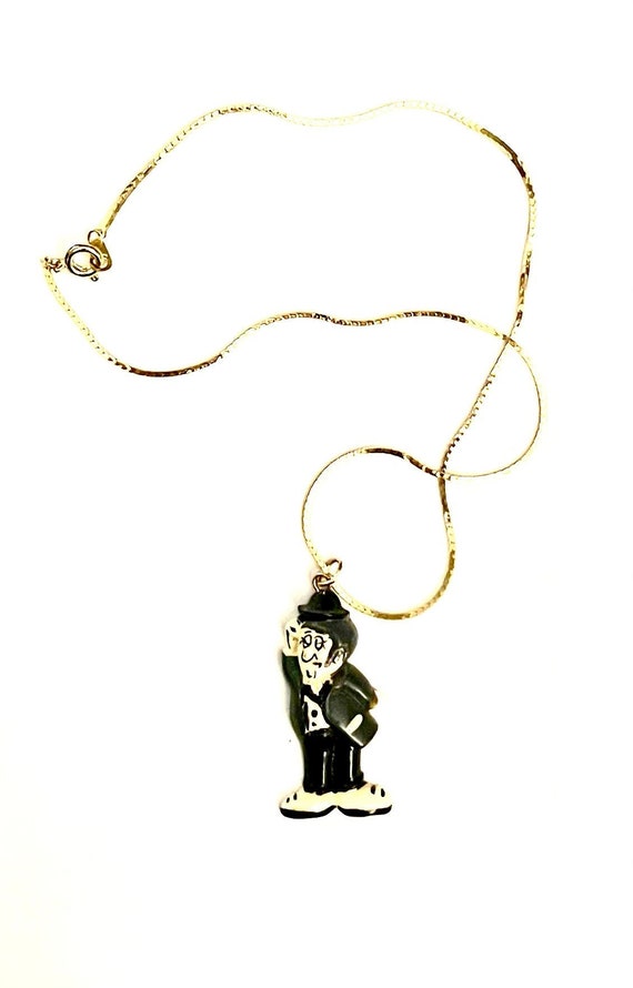 Vintage Stan Laurel Necklace from Laurel and Hardy