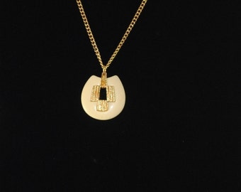 Vintage Mini Lanvin-Like Ivory Colored Resin Necklace