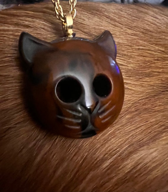 Vintage "Ghost" Cat Pendant Trifari 1970s - image 6