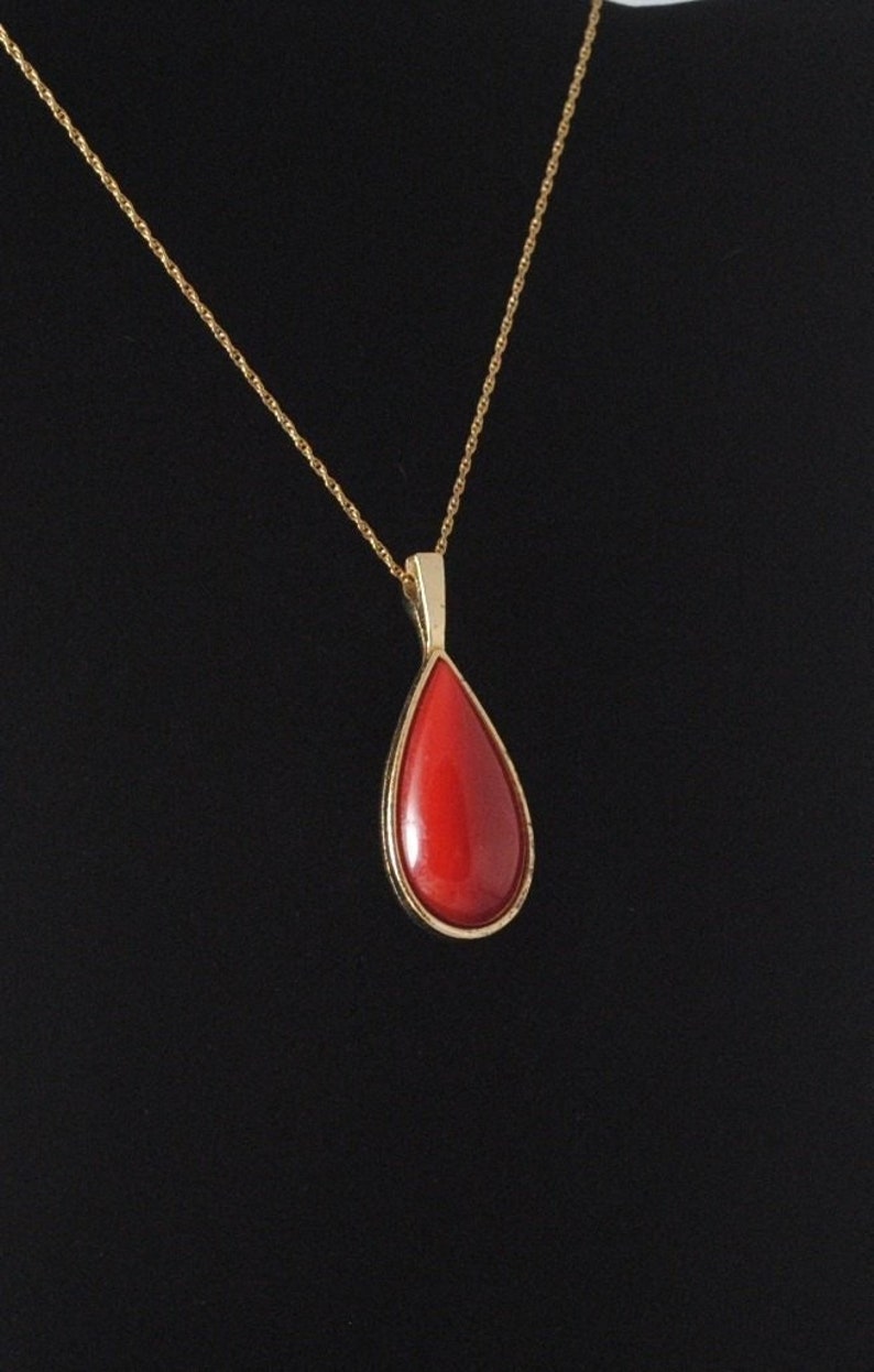 Vintage Teardrop Pendant 1970s image 1