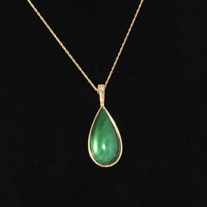 Vintage Teardrop Pendant 1970s image 6