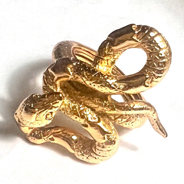 Bague serpent vintage fabuleuse bagues réglables des années 1970