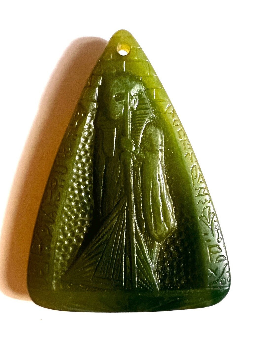 Vintage Egyptian Revival Epoxy Resin Pharaoh Pendant 1970s Etsy