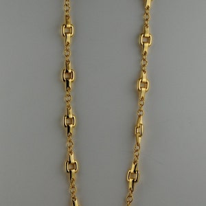 Trifari Vintage Chain Heavy Gold Plated 36" Necklace image 1
