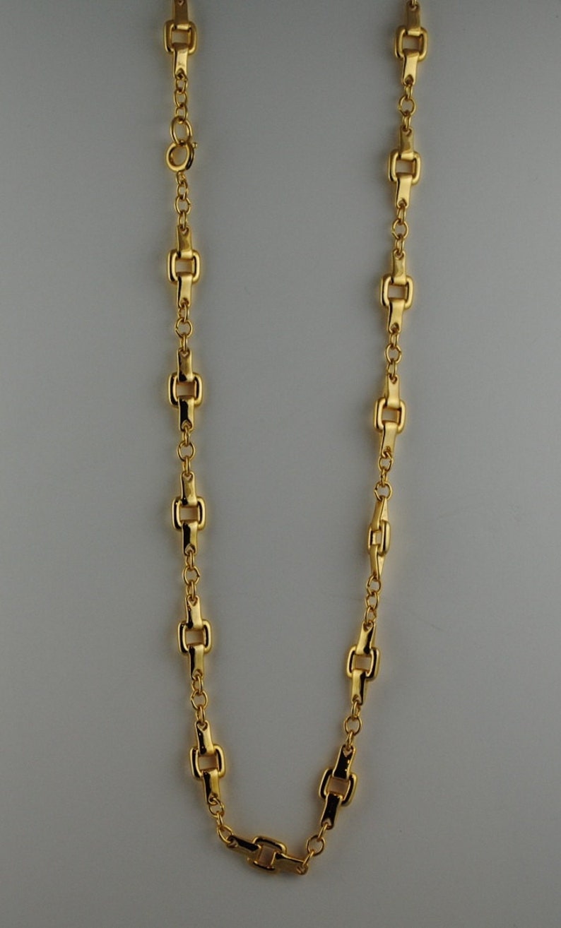 Trifari Vintage Chain Heavy Gold Plated 36" Necklace image 1