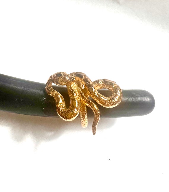 Fabulous Vintage Snake Ring Adjustable Rings 1970… - image 2