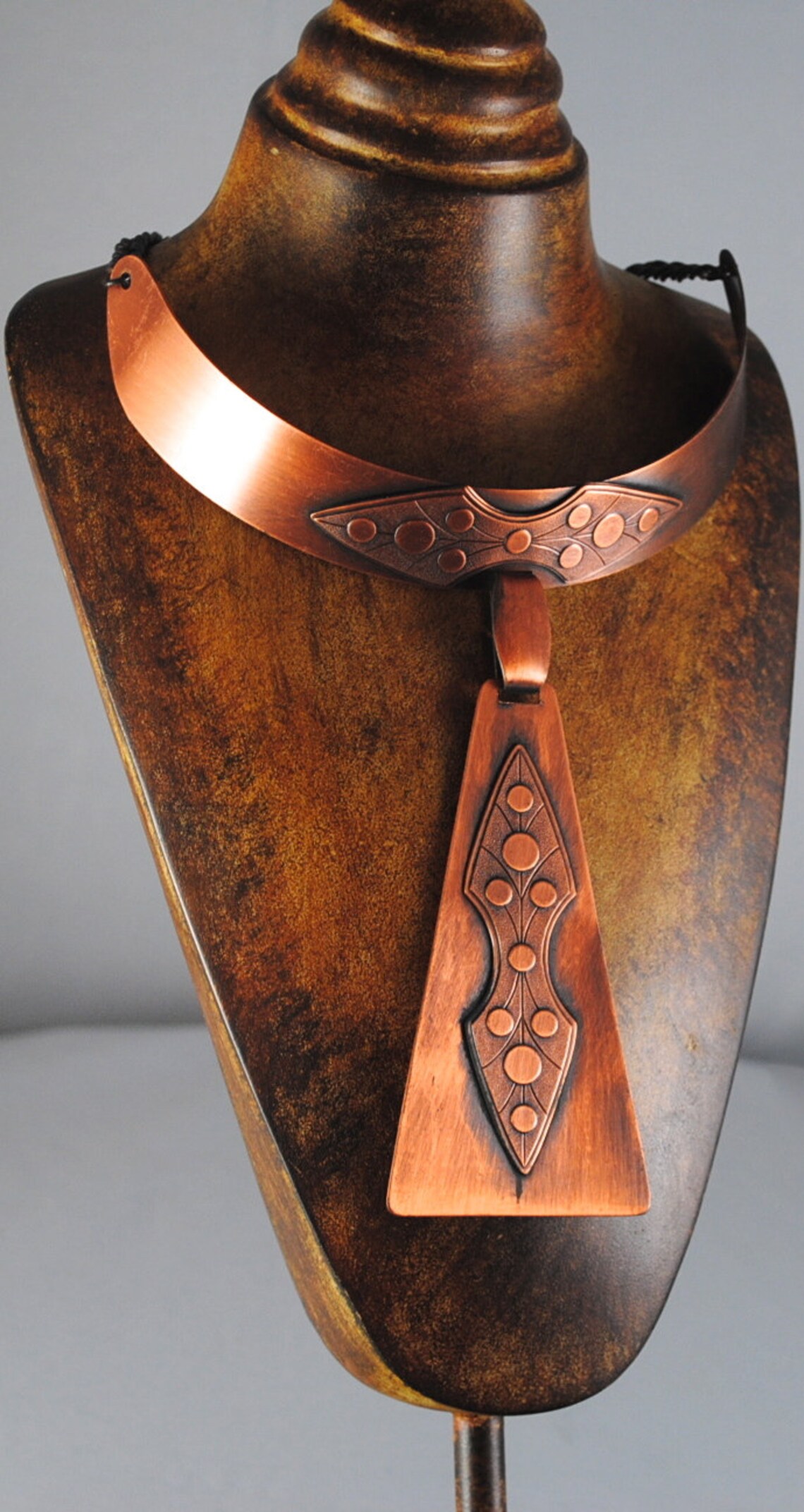 Fabulous Vintage Copper Collar Choker Necklace 1960s Etsy