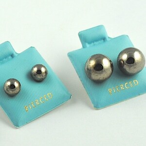 Vintage Silver Toned Post Pierced Earrings 1960s