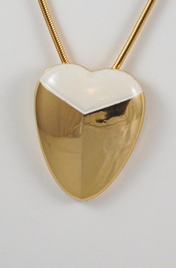 SALE SALE  Vintage Lanvin Paris Heart Pendant Nec… - image 5