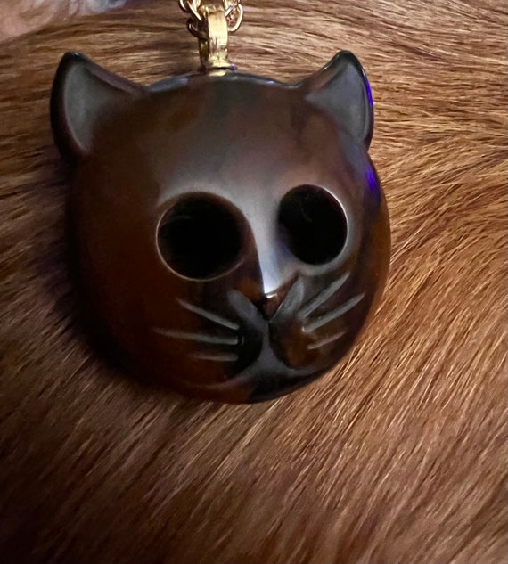 Vintage "Ghost" Cat Pendant Trifari 1970s - image 5