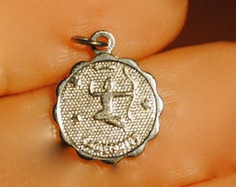 Necklace Vintage Horoscope Small Necklace Silver Toned All Horoscopes
