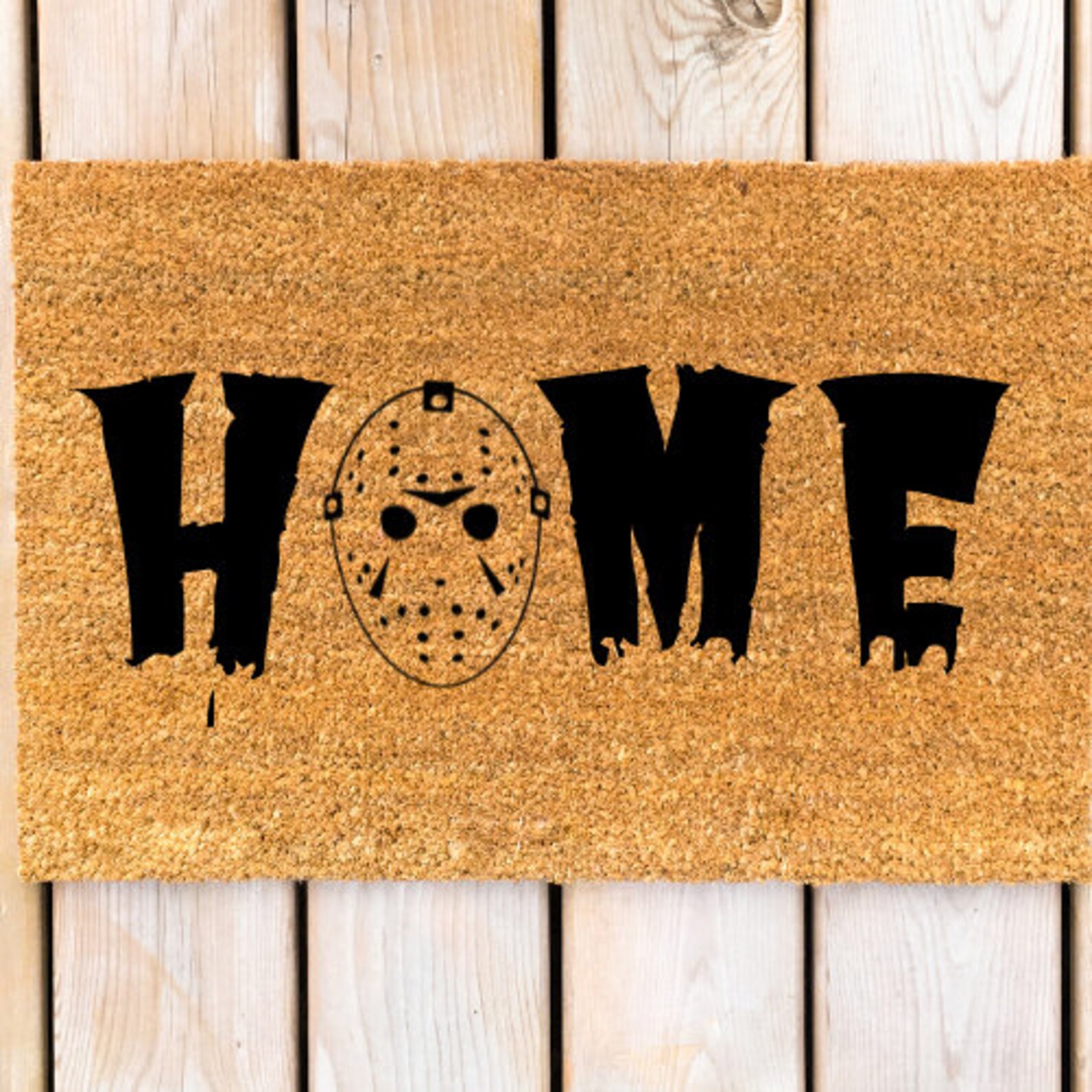 Jason Halloween Rug. HOME Doormat. Horror Movie Doormat. Etsy