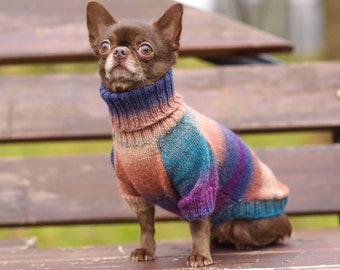 Chihuahua Clothing - Wool Christmas - Dog pullover -Dog Sweater-Jacket - Pet Sweater - Small dog clothes - Custom Dog Clothing