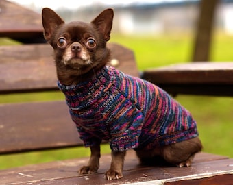 Chihuahua Clothing - Wool - Dog pullover - Dog Sweater - Jacket - Pet Sweater - Small dog clothes - Custom Dog Clothing - For all breeds