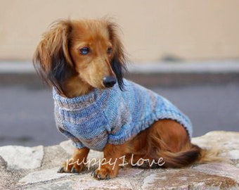 Knit dog clothes - Dachshund Sweater - Dog's sweater - Dachshund clothing - Puppy sweater - Doxie - Weiner dog - Hand knitted dog jumper