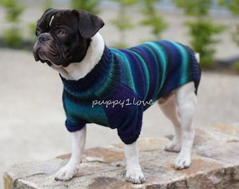 French Bulldog Sweater - Frenchie clothing - Dog sweater - Dog Clothing - Dog Apparel - Clothes for dogs - Pet - Custom made dogs sweater