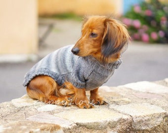 Dog sweater - Dachshund clothes - Dog Clothes - Dog coat - Dog Jacket - Clothes for pets - Dog outfit- Custom dog sweater- Warm Dog Clothes