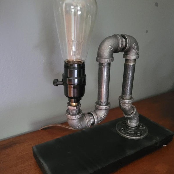 Steampunk Lamp/ Industrial Lamp/ Edison Lamp/ Farmhouse Decor/ Table Lamp/ Rustic Lamp/ Industrial Decor