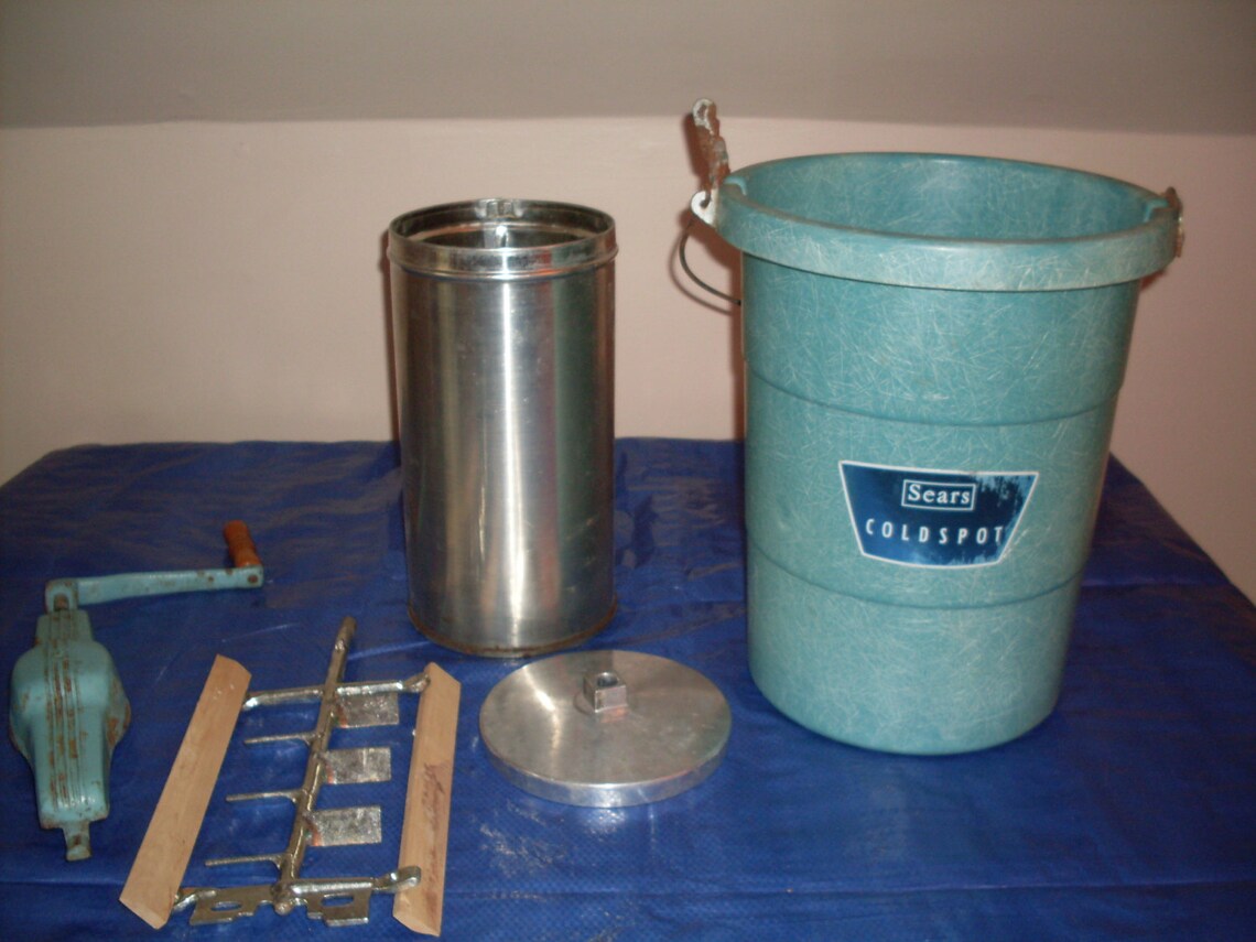 Vintage Sears Coldspot Ice Cream Maker Manual Hand Cranked Etsy