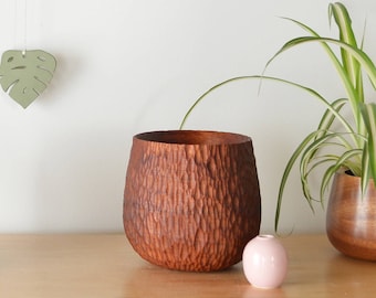 Seed Vessel - Spanish Cedar Turned Wood Bowl - Hand Carved Sculptural Bowl